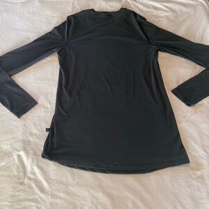 LULULEMON LONG SLEEVE SHEER BLACK TOP